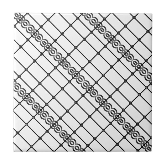 Carreaux en céramique blanc et noir (Devant)