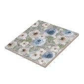 Carreaux en céramique Bleu Blanc Roses (Côté)