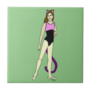 carreaux en céramique catgirl
