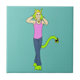 carreaux en céramique catgirl