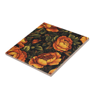 Carreaux En Céramique Chic Floral Rose Pour Cuisin