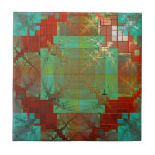 Carreaux en céramique de fusion chromatique rouge (Devant)