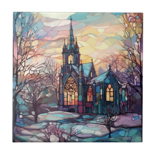 Carreaux en céramique de l'église en verre