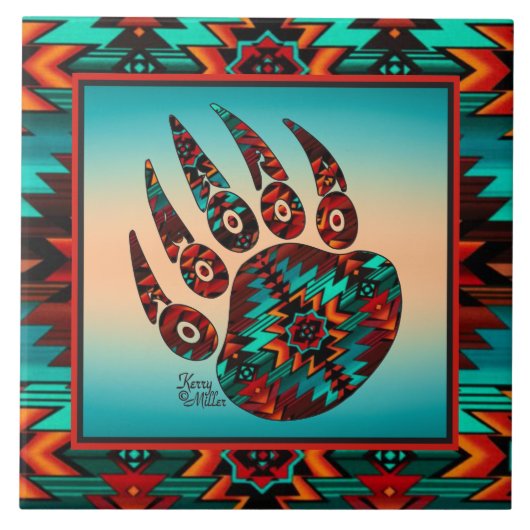 Carreaux en céramique de l'ours tribal (Devant)