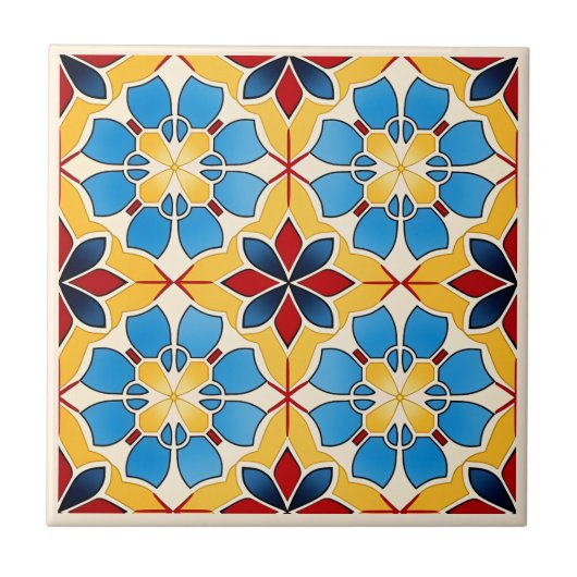 Carreaux en céramique de style Zellij marocain (Devant)