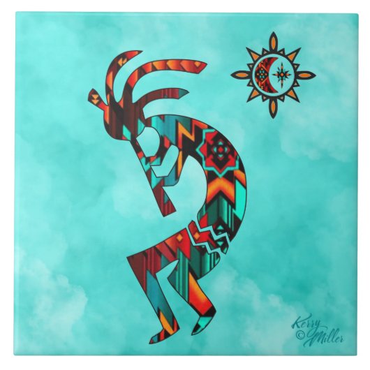 Carreaux en céramique Kokopelli Sud-Ouest (Devant)