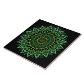 Carreaux en céramique Mandala vert (Côté)