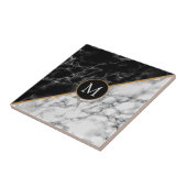 Carreaux en céramique Monogramme avec Faux Marbre (Côté)