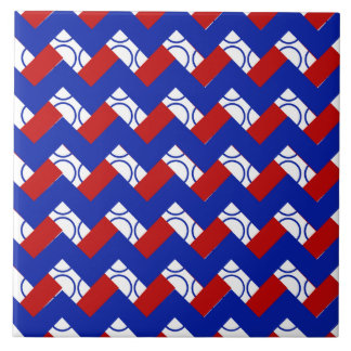 Carreaux en céramique Motif bleu rouge IV