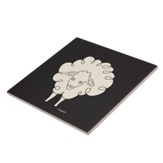 Carreaux en céramique mouton (Côté)