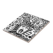 Carreaux en céramique - Noir et Blanc (Côté)