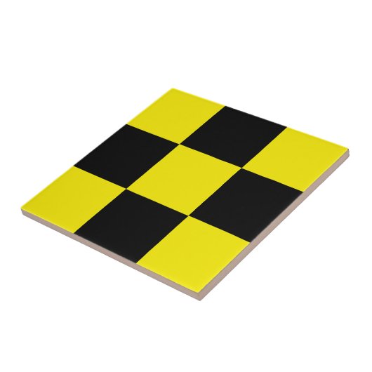 Carreaux en céramique noir et jaune (Côté)