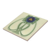 Carreaux en céramique - Reproduction Rose bleu Vin (Côté)