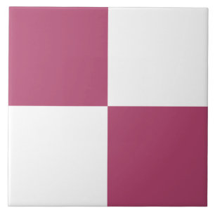 Carreaux en céramique rose À damiers framboise