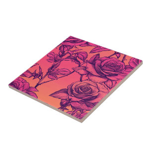Carreaux En Céramique Rose Colorés Pour Parquet Du