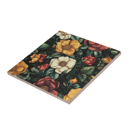 Carreaux En Céramique Rose Cute Floral Pour Accent (Côté)
