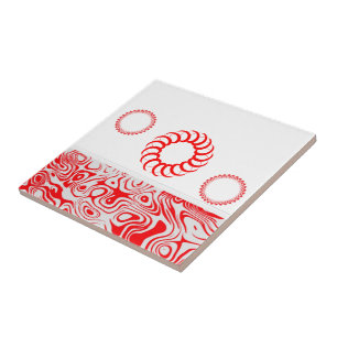 Carreaux en céramique rouge