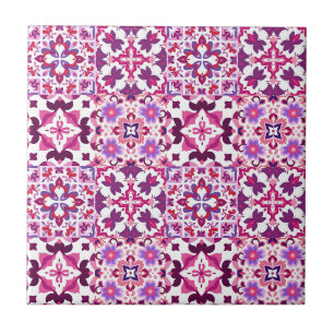 Carreaux espagnols roses et violets