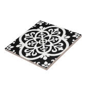 carreaux fins géométriques noirs et blancs (Côté)