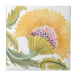 Carreaux floraux de l'abbaye - Jaune<br><div class="desc">Abbey Floral Carreaux VII par Juin Erica Vess. Présente une image très proche d'une fleur jaune doré.</div>