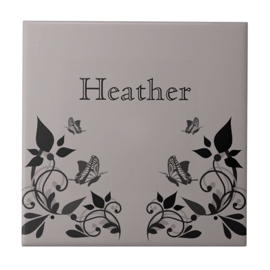 Carreaux floraux de papillon d'ébène (Devant)