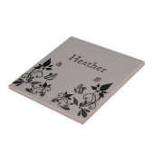 Carreaux floraux de papillon d'ébène (Côté)