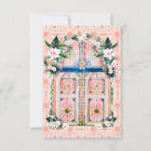 Carreaux floraux | Mariage tropical marocain RSVP (Dos)