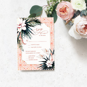 Carreaux floraux   Mariage tropical marocain RSVP
