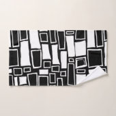 Carreaux géométriques noirs blancs Abstraits (Serviette à main)