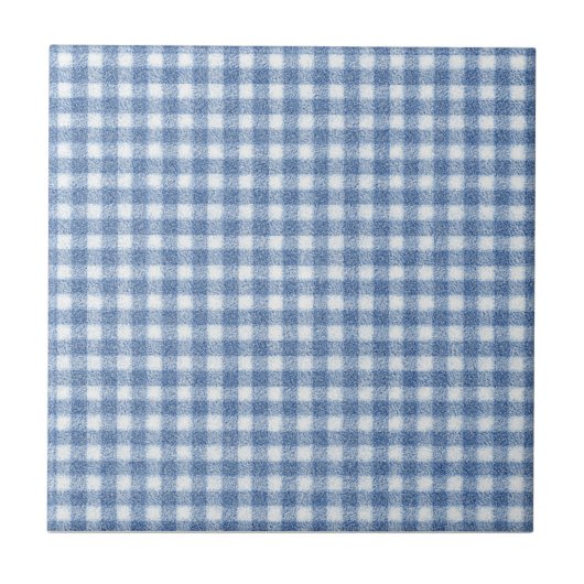 Carreaux Gingham Bleu et Blanc Classiques (Devant)
