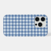 Carreaux Gingham Bleu et Blanc Classiques (Verso Horizontal)