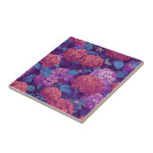 Carreaux Gras Rétro Hydrangeas Pour Planchers Armé (Côté)