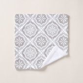 Carreaux gris vintage (Gant de toilette)