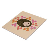 Carreaux Hérisson Endormi et Fleurs (Côté)