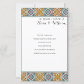 Carreaux italiens Destination Mariage programme (Dos)