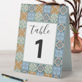 Carreaux italiens Mariage Numéro de table Signe (En SItu (Tableau))