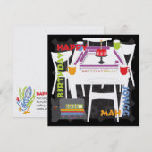 Carreaux Mah Jongg et carte plat (Devant / Derrière)