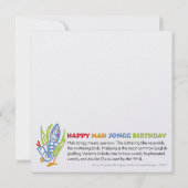 Carreaux Mah Jongg et carte plat (Dos)