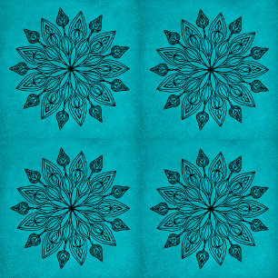 Carreaux Mandala turquoises Géométrie Sacrée Conce