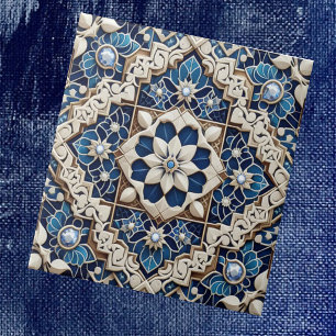 Carreaux marocains à motif diamant faux méditerran
