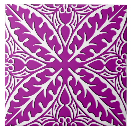 Carreaux marocains - améthyste violet et blanc (Devant)