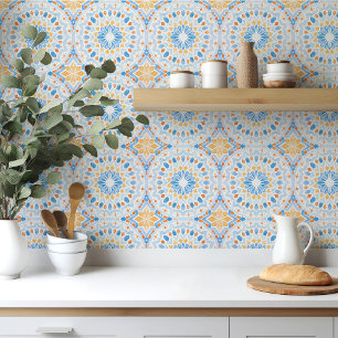 Carreaux marocains en bleu et orange