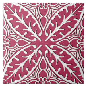 Carreaux marocains - magenta et blanc