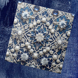Carreaux marocains méditerranéens à motif faux dia