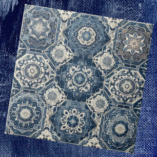 Carreaux marocains méditerranéens bleu et blanc