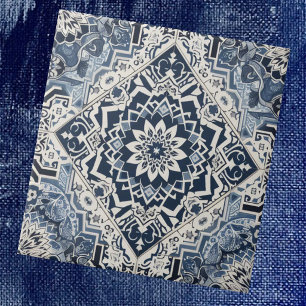 Carreaux marocains méditerranéens bleu et blanc