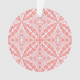 Carreaux marocains - rose corail et blanc