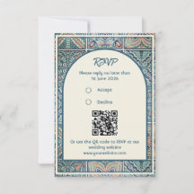 carreaux méditerranéens - carte RSVP