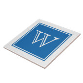Carreaux Monogramme Carré Bleu (Côté)