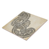Carreaux Motif Mehndi Beige (Côté)